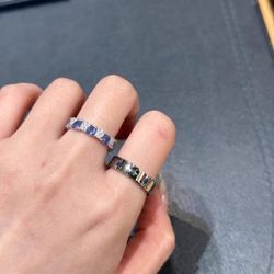 [Black Ring Inlaid Treasure] Original high-end couple ring ring masculine temperament minority gift for boyfriend and girlfriend