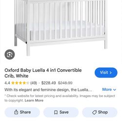 Baby crib brand new in box 4 in 1 crib to toddler bed