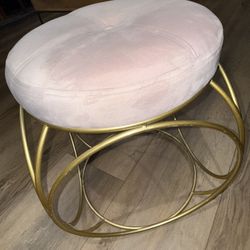 Velvet Round Stool 