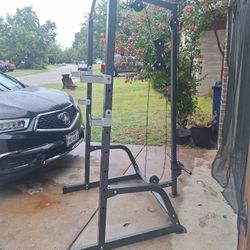 Marcy Pro Deluxe Cage System with Weightlifting Bench All-in-One Home Gym Equipment PM-5108
