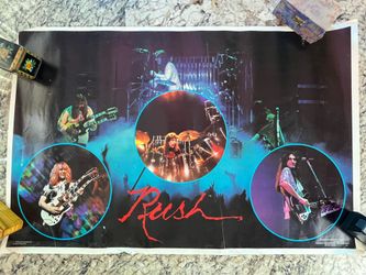 Vintage 1979 RUSH Original Rock Concert Poster - Cat Productions