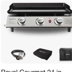 Royal Gourmet, Portable 3 Burner, 27,000 Btu, Liquid Propane, GasGriddle 