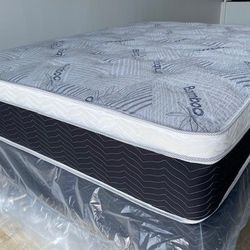 Queen Euro Bamboo Pillow Top!•~•~•