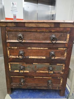 Wood Chest of Drawers $100