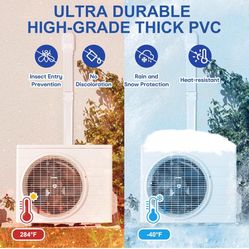 3" 10Ft PVC Decorative Line Set Cover Kit - Protection for Mini Split, Central Air Conditioner & Heat Pump(White)