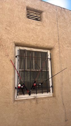 Assorted fishing rods