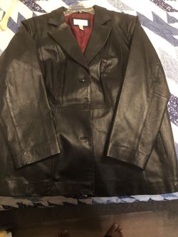 Women’s leather coat size 2x