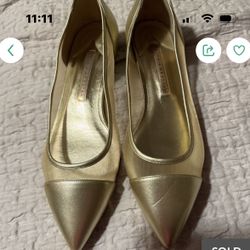 SOPHIA WEBSTER Womens Beige Rhinestone Jasmine Pointed Toe Block Heel Slip On Leather Dress Shoes 39
