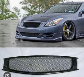 New Carbon Front Grill Grille For Infiniti G G37 Nissan Skyline 08-2013 Coupe 2 Door