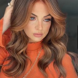 Raregen Doreen | Lace Top Remy Human Hair Wig-Chocolate Cherry Brown with Warm Highlights