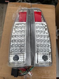88-98 Chevy Silverado Tahoe Yukon Chrome LED Tail Lights