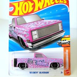 Hot Wheels '83 Chevy Silverado (black widow)PINK  