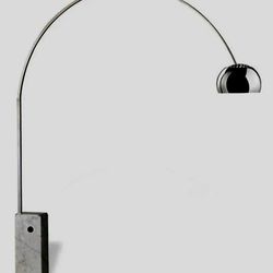 Modern Solid Carrera marble base Arc Floorlamp