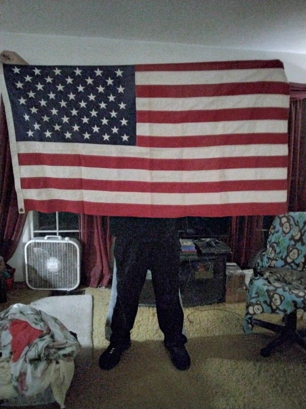 American Flag And Various Patches