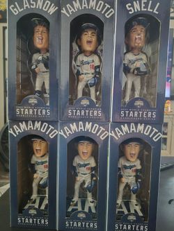 LA Dodgers 2025 World Champion Starters Bobblehead Series Set