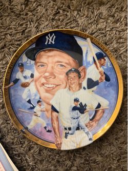 Mickey Mantle Hamilton Collection Collector Plate w/ COA & Box
