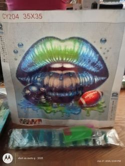 Ladies NFL Seattle Seahawks Lips Diamond painting whatmost