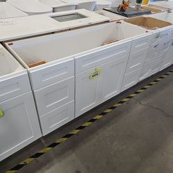 60" Single Shaker White Bathroom Vanity Cabinet Only 