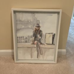 Girl In Paris Framed Picture 