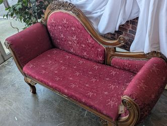 Red Chaise Lounge, Victorian Style