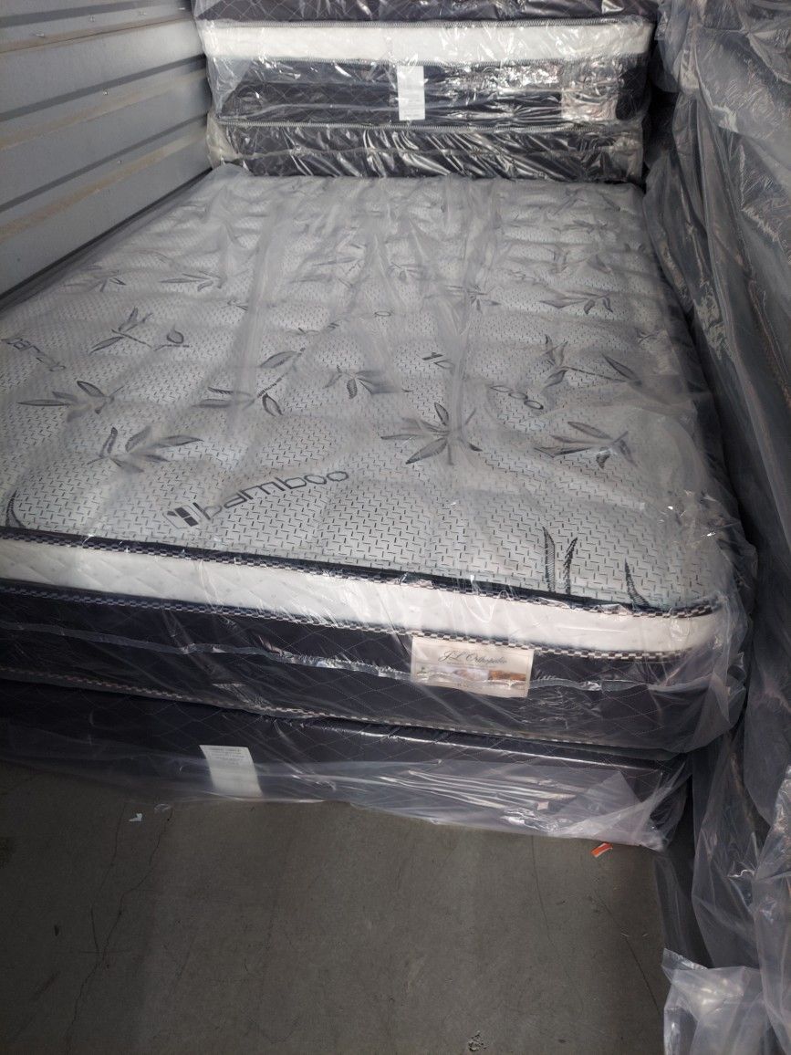 QUEEN PILLOW TOP MATTS. SET BRAND NEW ✅️