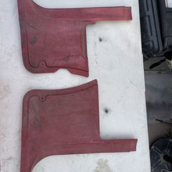 OEM 1974-78 Ford Mustang II Red Passenger + Driver Side Kick Panels Used