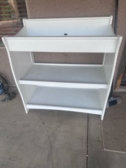 White Wood Baby Changing Table