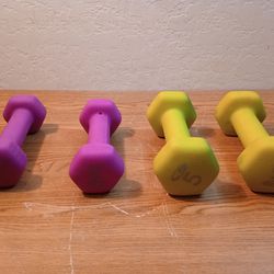 Two Sets Of Dumbbells: 5lb And 3lb