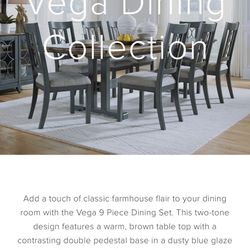 Vega 9 Piece Dining Table 