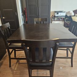 Ashley Wood Table And Chairs With Leaf