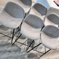 Fabric Counter Stools - Set Of 6 