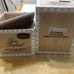 2 Don Rafael, empty cigar boxes