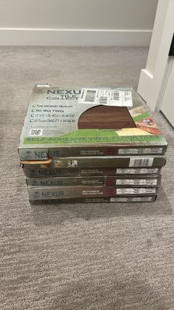 Nexus self adhesive vinyl floor tiles - medium oak - 6 boxes for $10