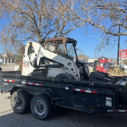 Dump Trailer And Bobcat