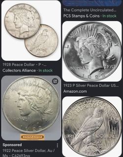 Random Year Peace dollars