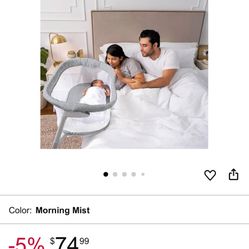 HALO Baby Flex BassiNest – Adjustable Travel Bassinet (Morning Mist)