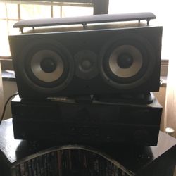 Yamaha digital stereo and Polk audio speakers