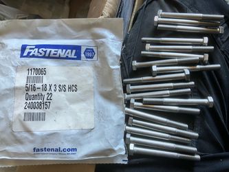 18 total of these 5/16” stainless steel bolts