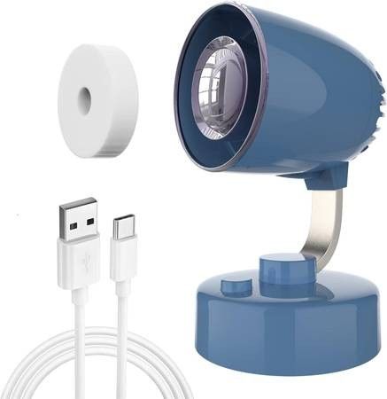 Brand New Portable Mini Desk Fan Plug in/12 Hr Battery Oscillating 4 Speed w Aroma Diffuser