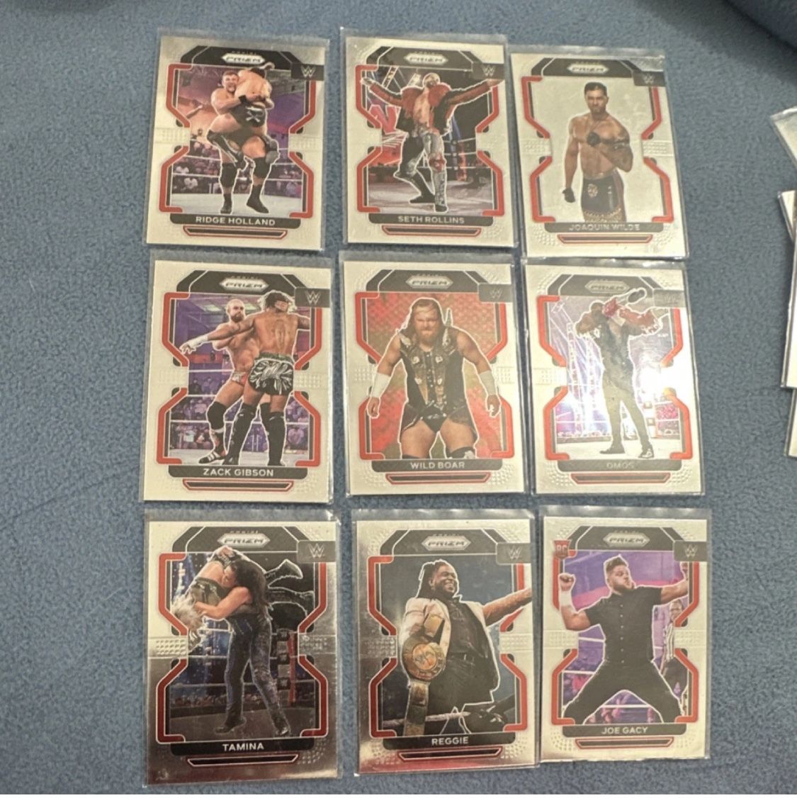 Panini Prizm WWE Wrestling Trading Card Lot 33 Cards Seth Rollins Pete Dunne And More