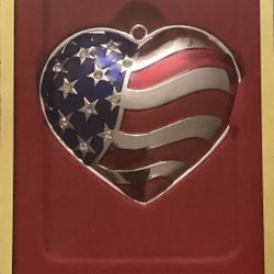 Lenox “Heart Of America” silver Plated Christmas Ornament