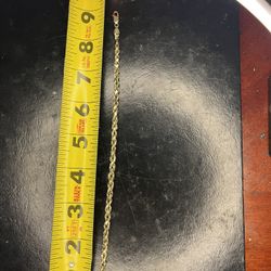 Real 10k Gold Diamond Cut Rope Bracelet 