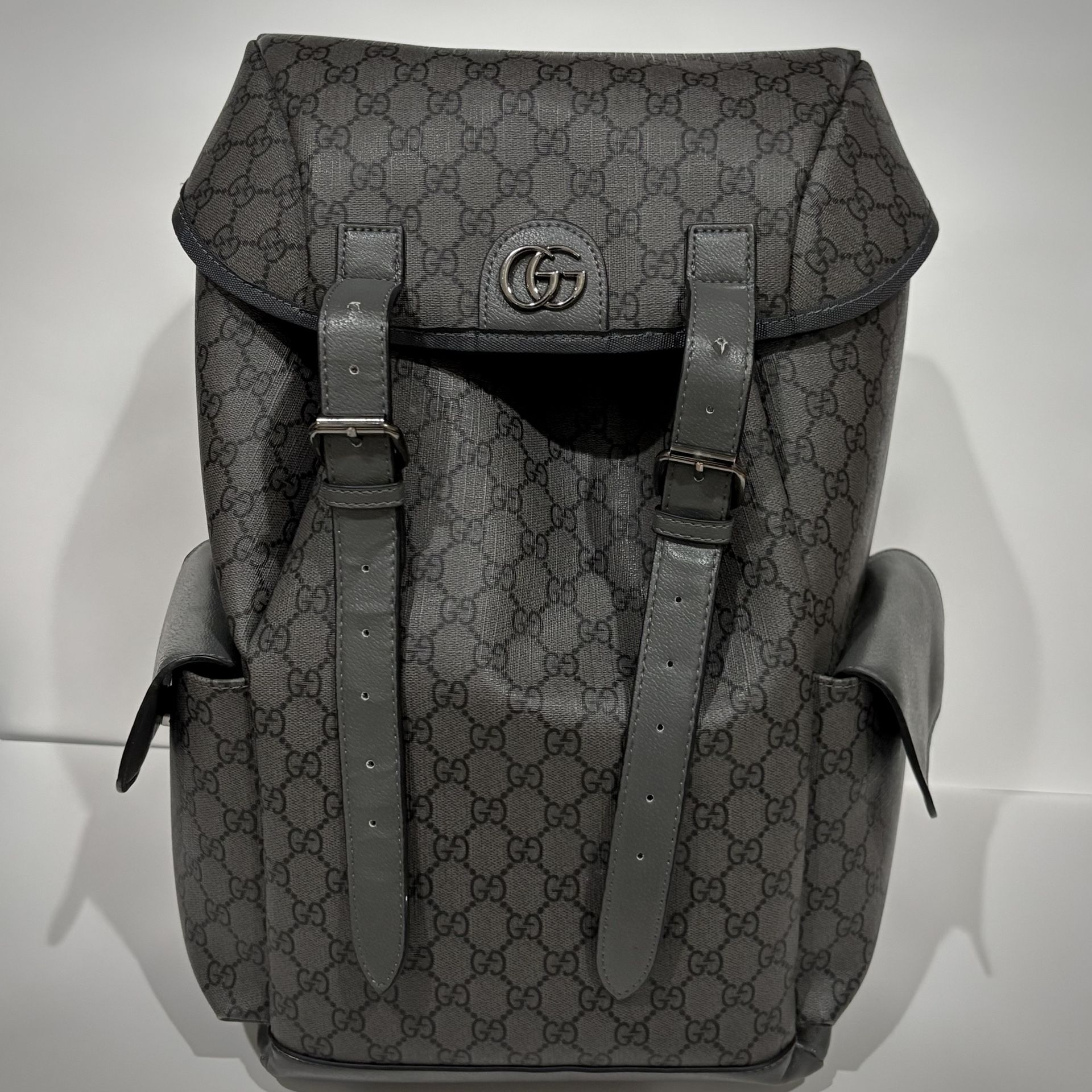 Gucci Ophidia Backpack Gray/black Mens Bag