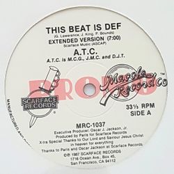 A.T.C. ‎– This Beat Is Def (RARE PROMO Vinyl Record) Rap Hip Hop