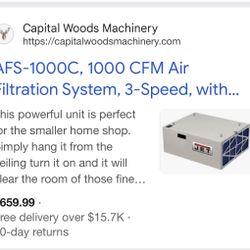 JET AFS 1000C Air filtration system