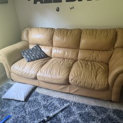 Leather Couch $150 Or OBO