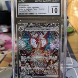 CGC 10 Charizard Ex #134 (2023) Pokemon Ruler of The Black Flame Japanese