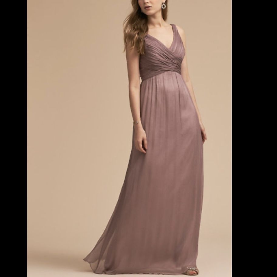 BHLDN Angie dress in violet grey lavender