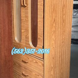 Tall Oak Closet Wardrobe Dresser New Ropero Bonito 