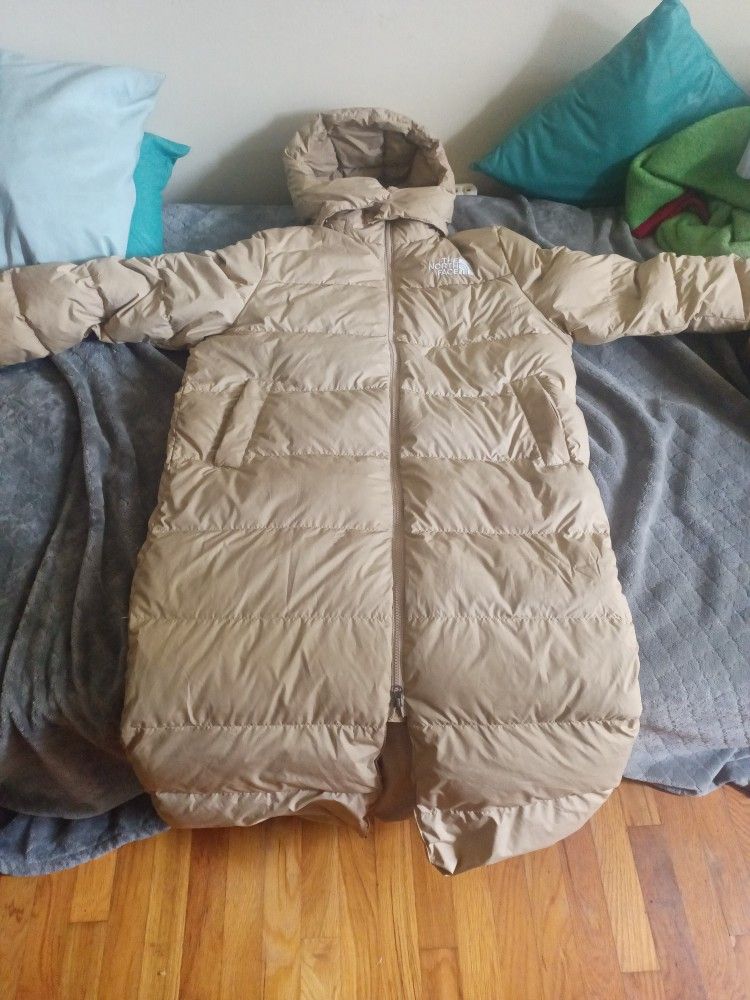 Long North Face Down Puffer Jacket